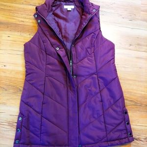 Christopher & Banks Burgundy Vest Size Small